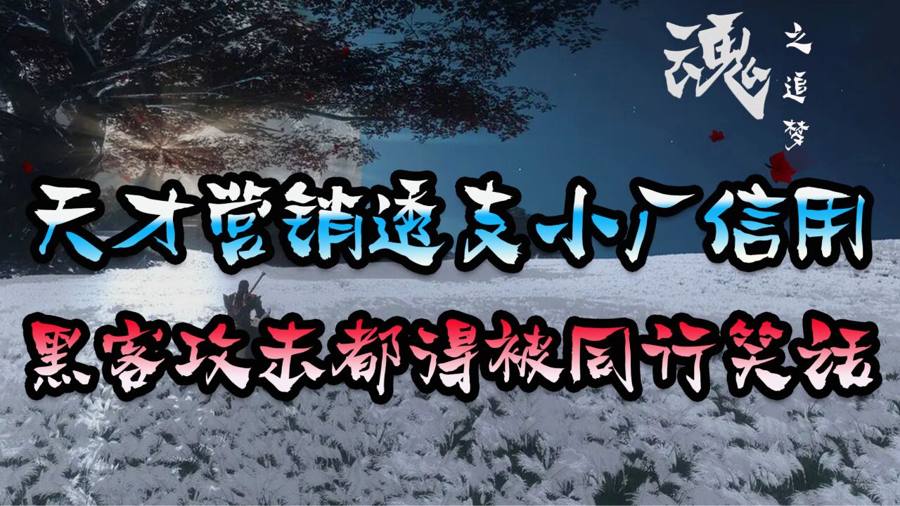 魂之追梦天才营销透支小厂信用,黑客攻击这游戏都得被同行笑话