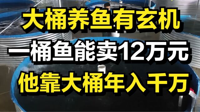 小伙自己动手建造大桶养鲈鱼,一桶鱼能卖12万元,年收入1000万元