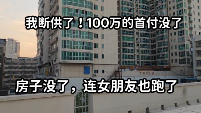 我断供了!100万的首付没了,房子没了,连女朋友也跑了