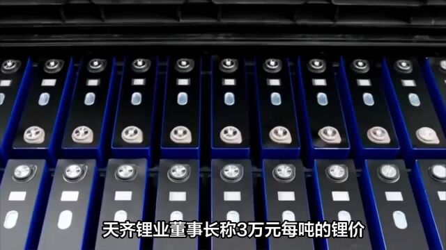 天齐锂业董事长称3万元每吨的锂价回不去了?锂市场会向何处去?