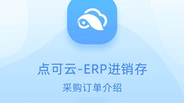 ERP进销存采购订单介绍 进销存