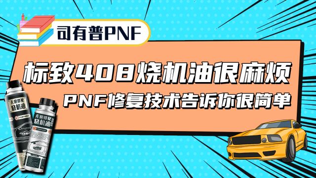 标致408烧机油很麻烦PNF技术帮你很简单的修复烧机油