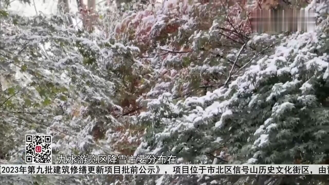 崂山迎来初雪,五彩斑斓的崂山披上一层浪漫的银色