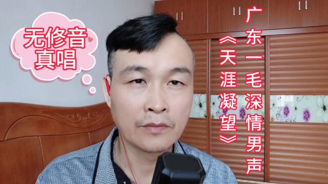 无修音真唱(广东一毛深情男声)《天涯凝望》