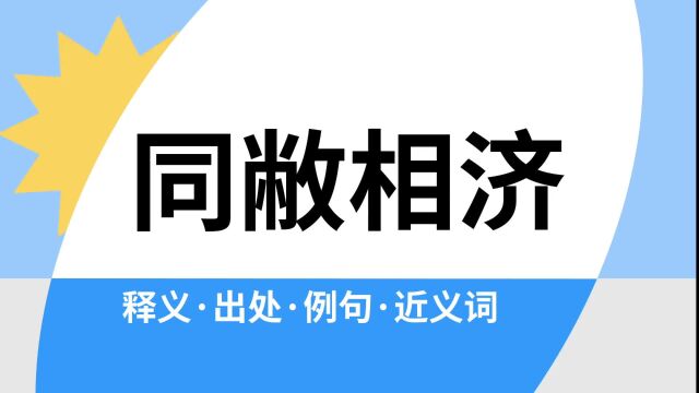 “同敝相济”是什么意思?