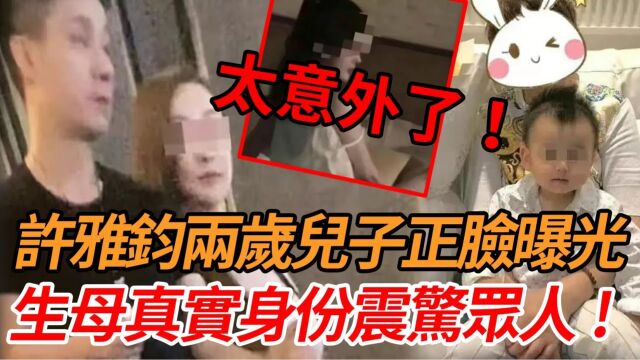 许雅均两岁私生子已接回台湾,正脸曝光与其极度相似,儿子生母真实身份被扒出,背景太强震惊全台,难怪小s被赶出家门都不敢反抗!