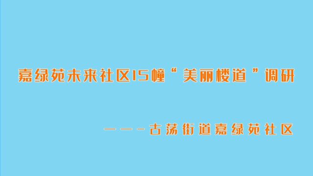 20230715美丽楼道调研嘉绿苑社区嘉绿情志愿者服务队