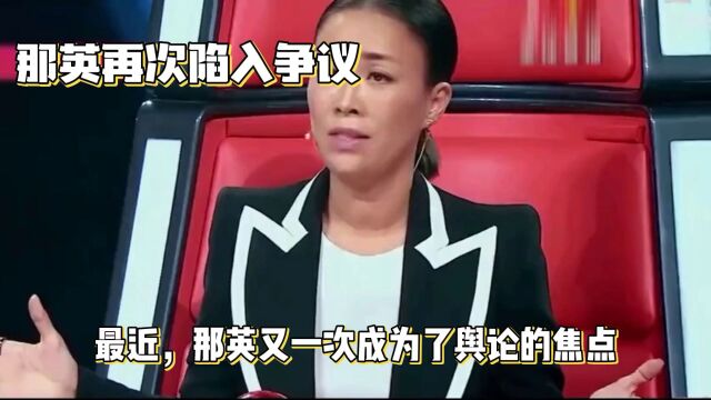 那英再次惹争议