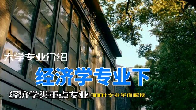 大学专业介绍经济学类重点专业经济学专业下