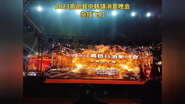 2023年高邑县中韩镇消夏晚会杂技飞刀