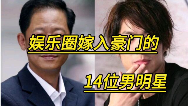 娱乐圈嫁入豪门的14位男明星