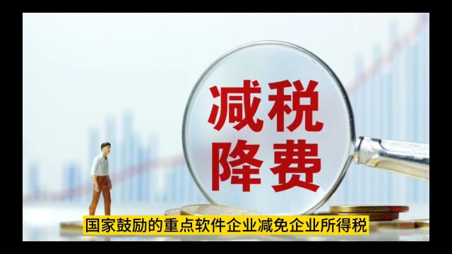 国家鼓励的重点软件企业减免企业所得税