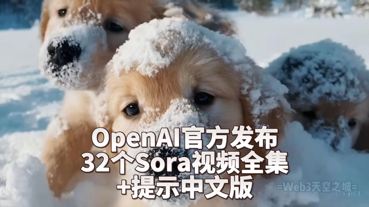 OpenAI官方发布 Sora视频全集+提示中文版