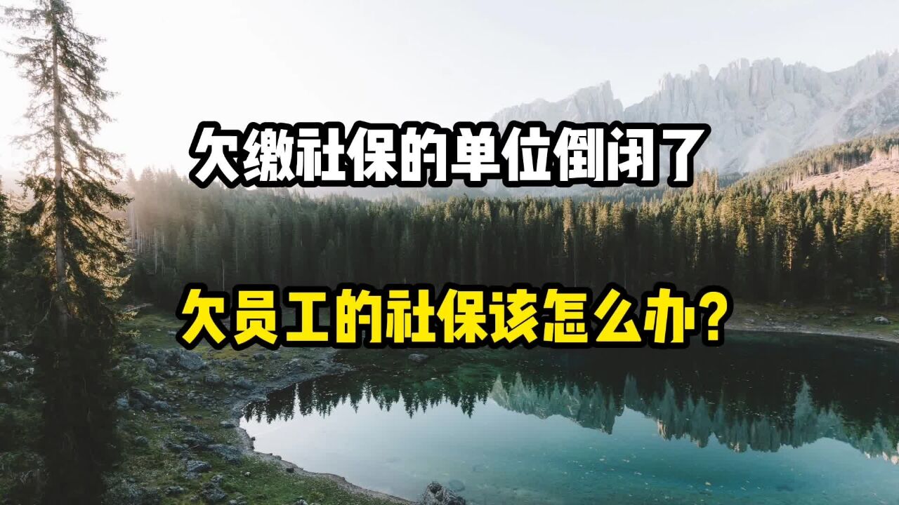 以前欠缴社保的单位倒闭了,欠员工的社保该怎么办?