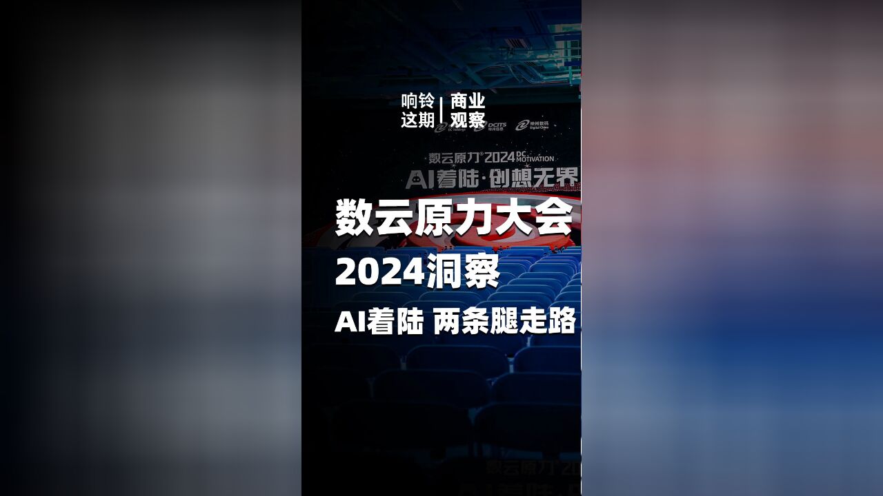 数云原力大会2024洞察:AI着陆,两条腿走路