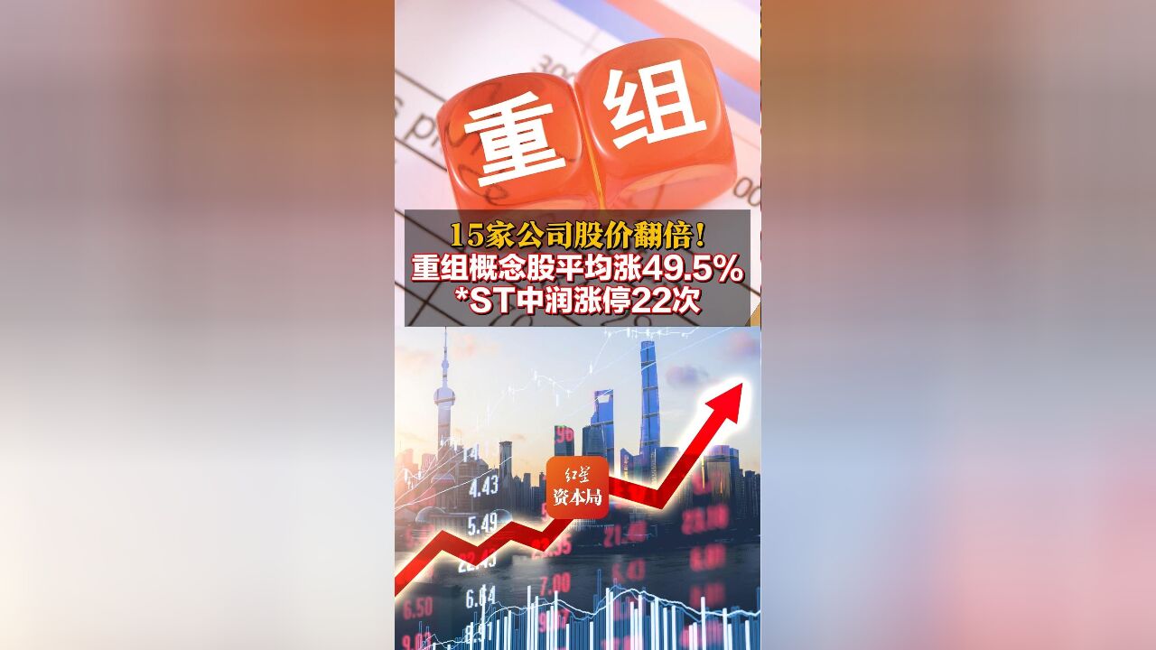 15家公司股价翻倍!重组概念股平均涨49.5% *ST中润涨停22次