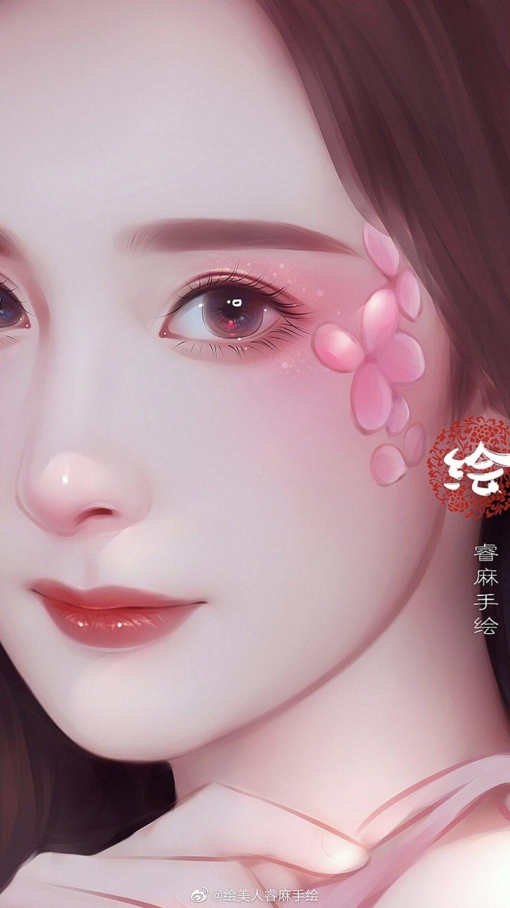 言情小说女主～ 图文来源:绘美人睿麻手绘