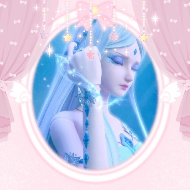 公主这个女孩,我护定了# 仙境南北,吾冰最美 一身蓝衣,掌握冰雪 长发