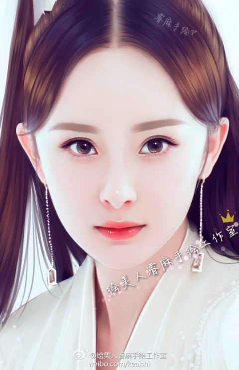 【杨幂】【手绘美图】三生三世十里桃花 白浅上神图源