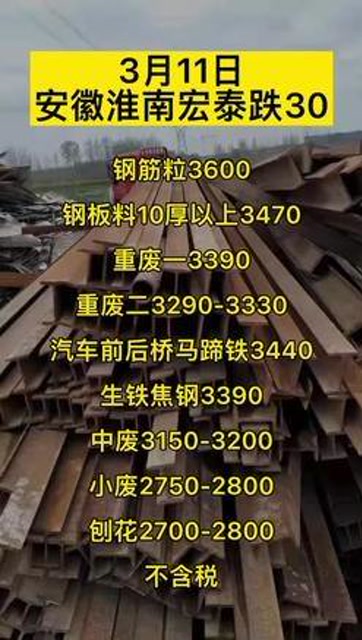 今日废钢大片下跌!钢厂跌价增多