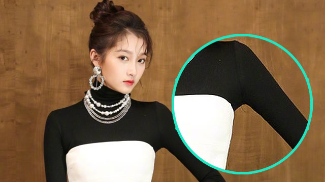 关晓彤红毯纱裙凉鞋配秋裤网友买家秀与卖家秀