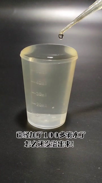 小实验,水的张力太强了,科学小实验