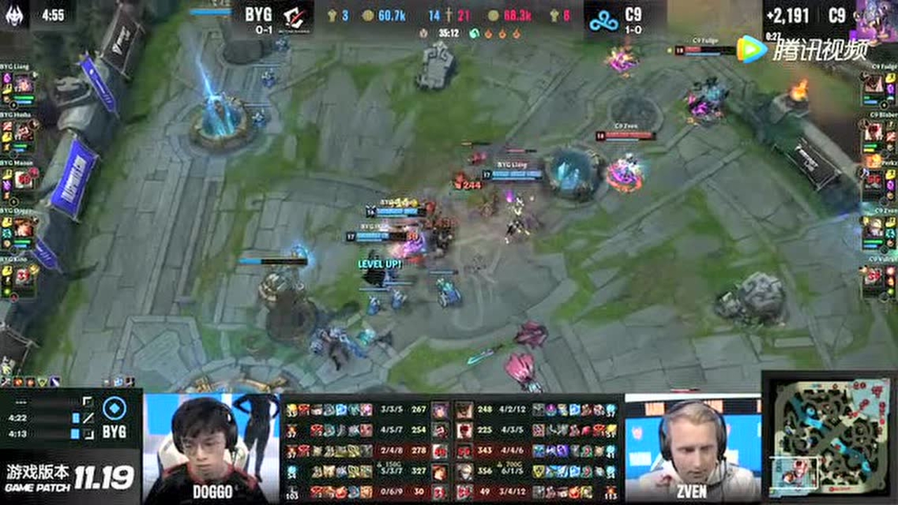 C9火龙魂推高来势汹汹 Doggo女枪大招拉满守下水晶