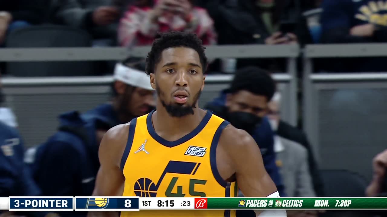 【纯享】爵士vs步行者精华回放 米切尔空砍36分萨博尼斯42+6
