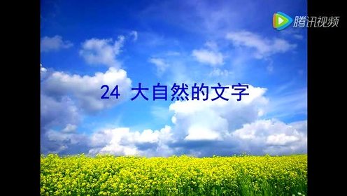 苏教版六年级语文上册24 大自然的文字