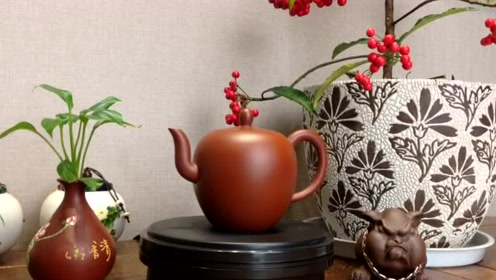 紫砂壶中国:许晓云老师作品原矿大红袍美人肩壶