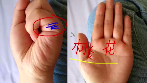 桃花运过于旺盛,容易命犯"桃花劫"的手相,婚姻也容易不稳定