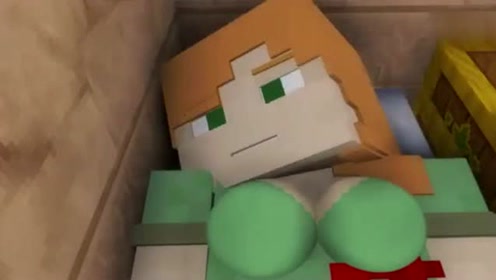 我的世界:村民偷看美女洗澡后,还爱上了这位美女!