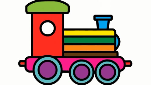 火车头图片简笔画彩色图片