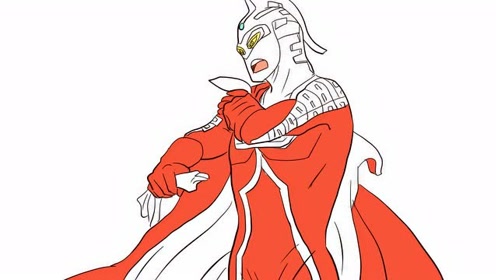 帅气的赛文奥特曼 儿童卡通简笔画