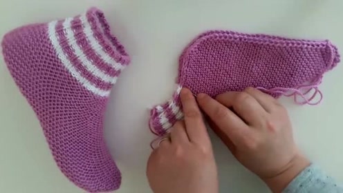 儿童地板袜编织方法图片