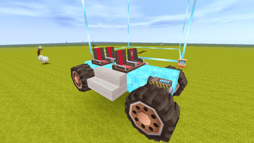 迷你世界:侠客造了一辆敞篷跑车 只能前进不能转弯 我要回家