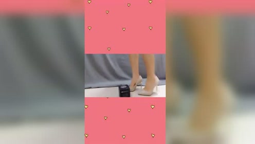 声控福利小姐姐穿高跟鞋踩踏纸盒,这声音太解压了果断收藏