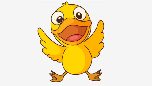 如何画可爱的小黄鸭儿童简笔画