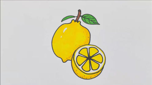 儿童幼儿学前班,马克笔——(柠檬)简笔画