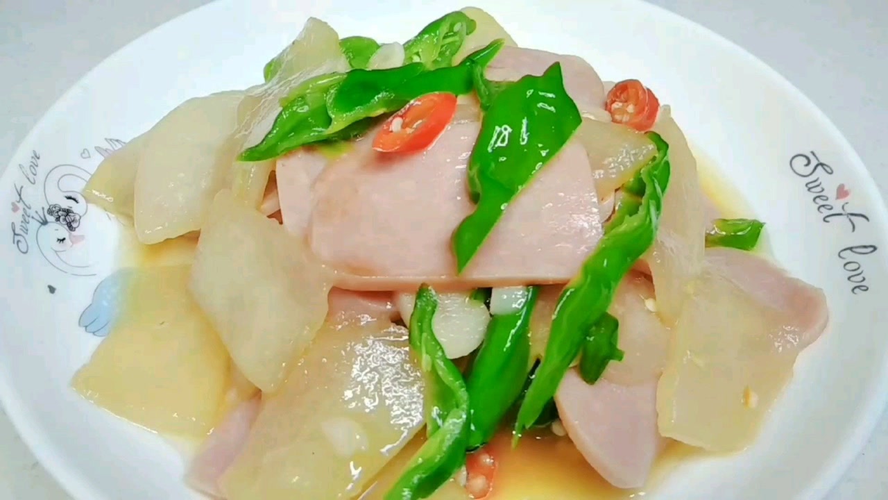 火腿片炒冬瓜