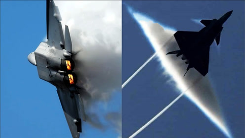 f22与歼20航展表演,同一个动作,几乎一模一样