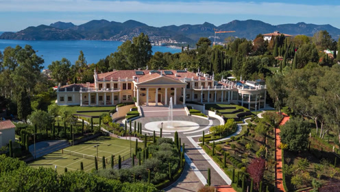 法国戛纳9亿元超级海景别墅,意大利风格奢华装修