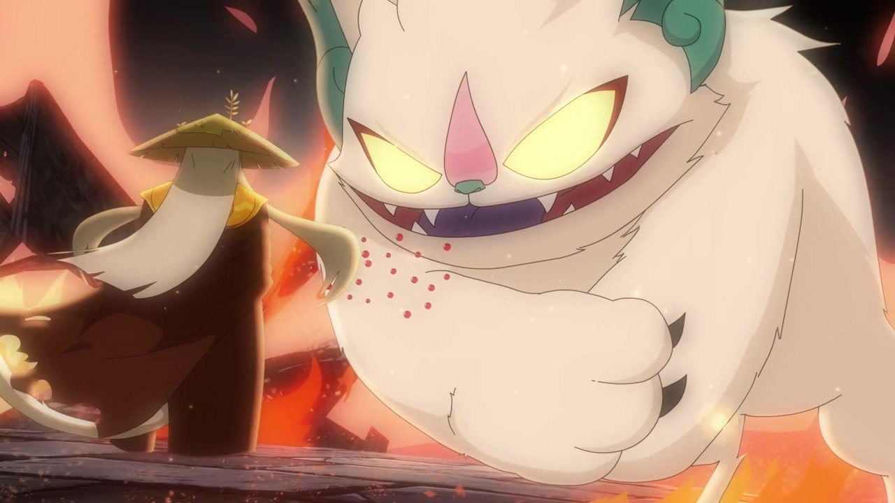 京剧猫:天空中乌云密布,一只大脸猫魔物出现,真是太可怕了!