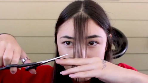 女朋友自己剪了一个齐刘海,问我好不好看