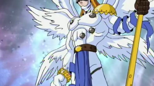 《数码宝贝》天使兽初登场 光明的力量打败黑暗恶魔兽