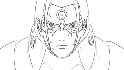 一分钟简笔画 第一代火影!千手柱间仙人模式!