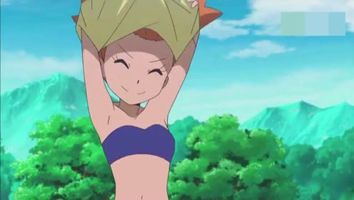 脱衣跳海,小霞的身材令人羡慕!精灵宝可梦