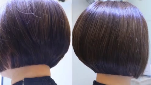 波波头修剪技术现场实拍0:02:4537岁女性嫌"波波头"太普通,发型师后脑