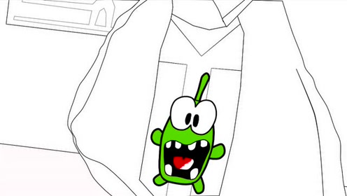 奥姆的故事:奥姆一直看着棒棒糖,在猜棒棒糖上面有几个颜色