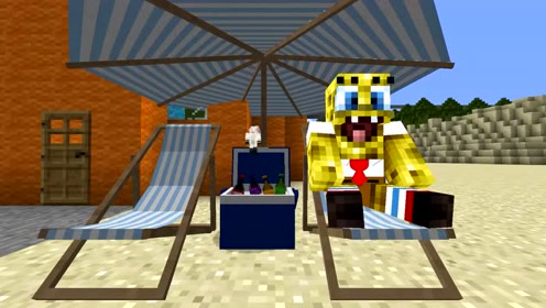 Minecraft动画 蜘蛛侠vs海绵宝宝 蜘蛛侠击败了海绵宝宝 美漫粉